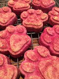 dog treats with goat kefir & red beets
